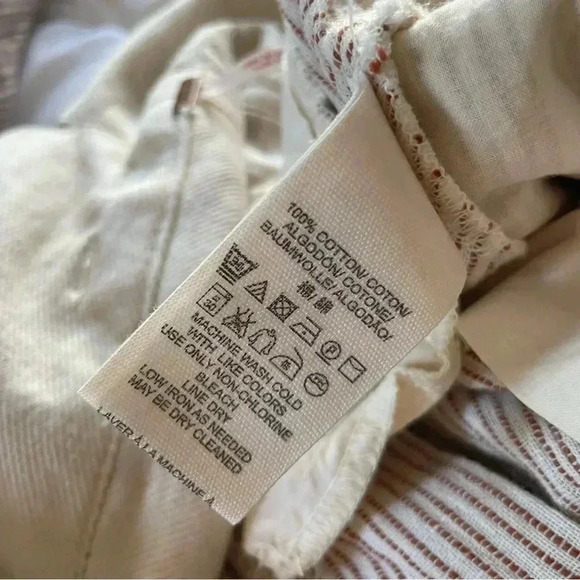 FREE PEOPLE 2 Rumors Yarn Dye Harem Pants in Canvas Combo • Natural Cream - Picture 15 of 16